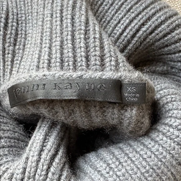 Jenni Kayne Cashmere Rib TurtleneckGreyXS